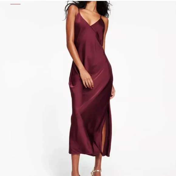 a new day burgundy dress a new day Burgundy Slip Dress